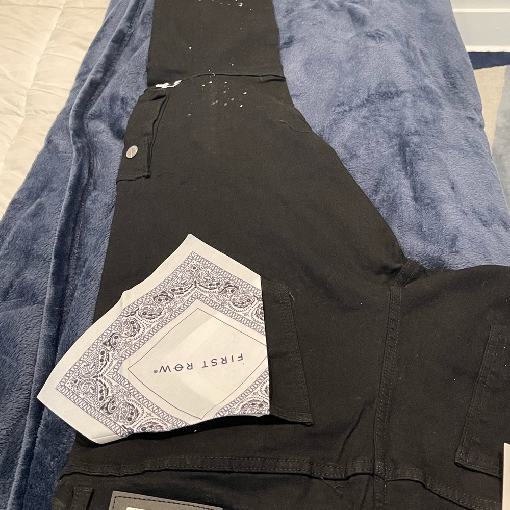 First Row Slim Fit black jeans